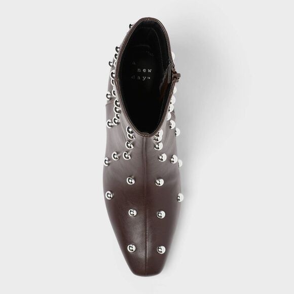 A New Day - Women’s Wide Width Tigris Low Shaft Heeled Boots w Brown - Picture 3 of 3